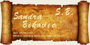 Sandra Biković vizit kartica